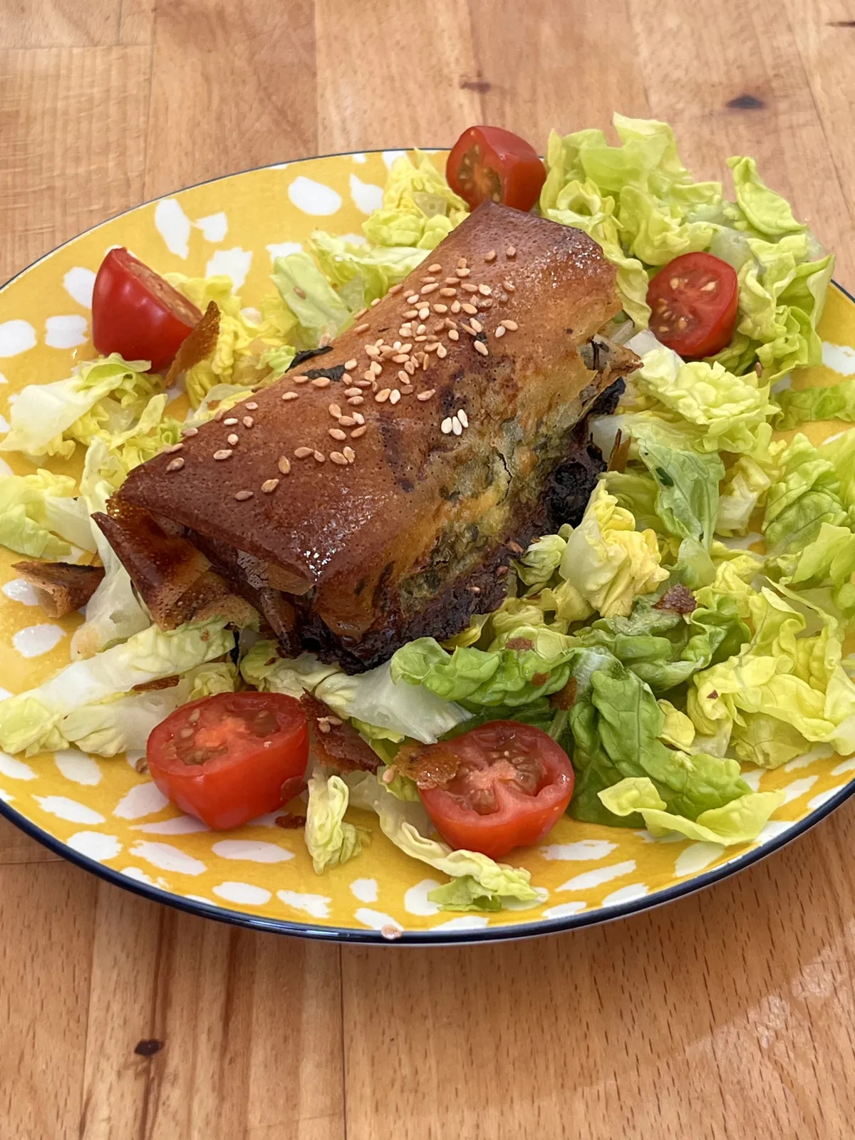 Croquants de feta et courgette en salade, recette minceur de Laurence Perchard