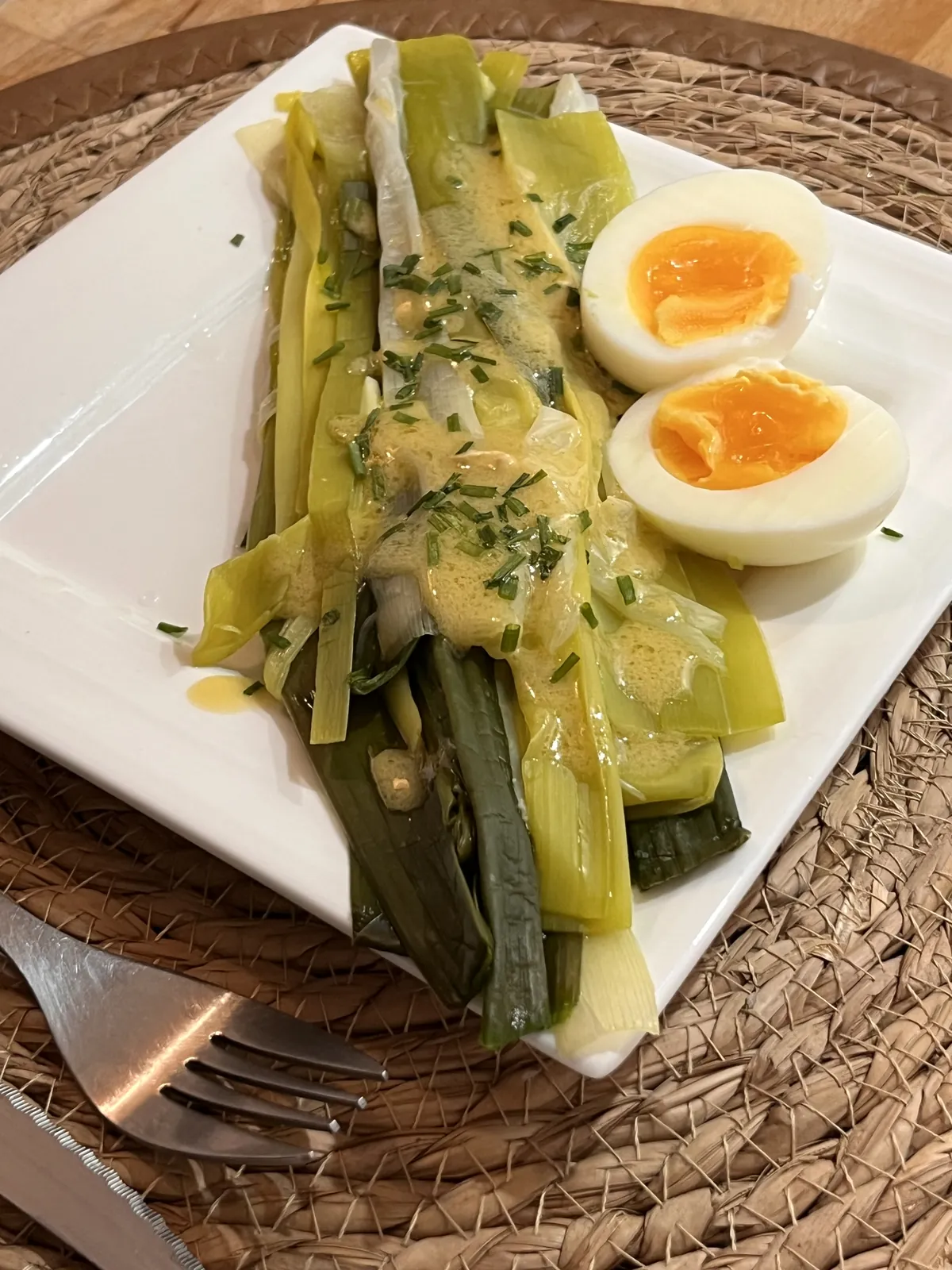 Les poireaux vinaigrette, recette minceur de Laurence