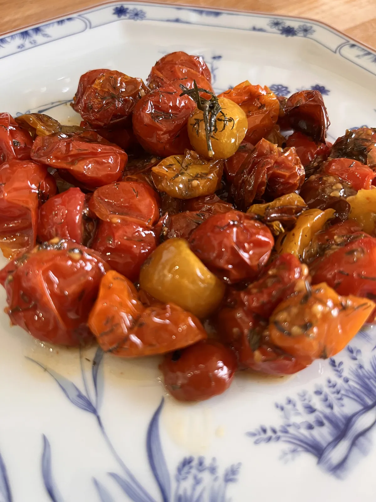 Les tomates cerises rôties, recette minceur de Laurence