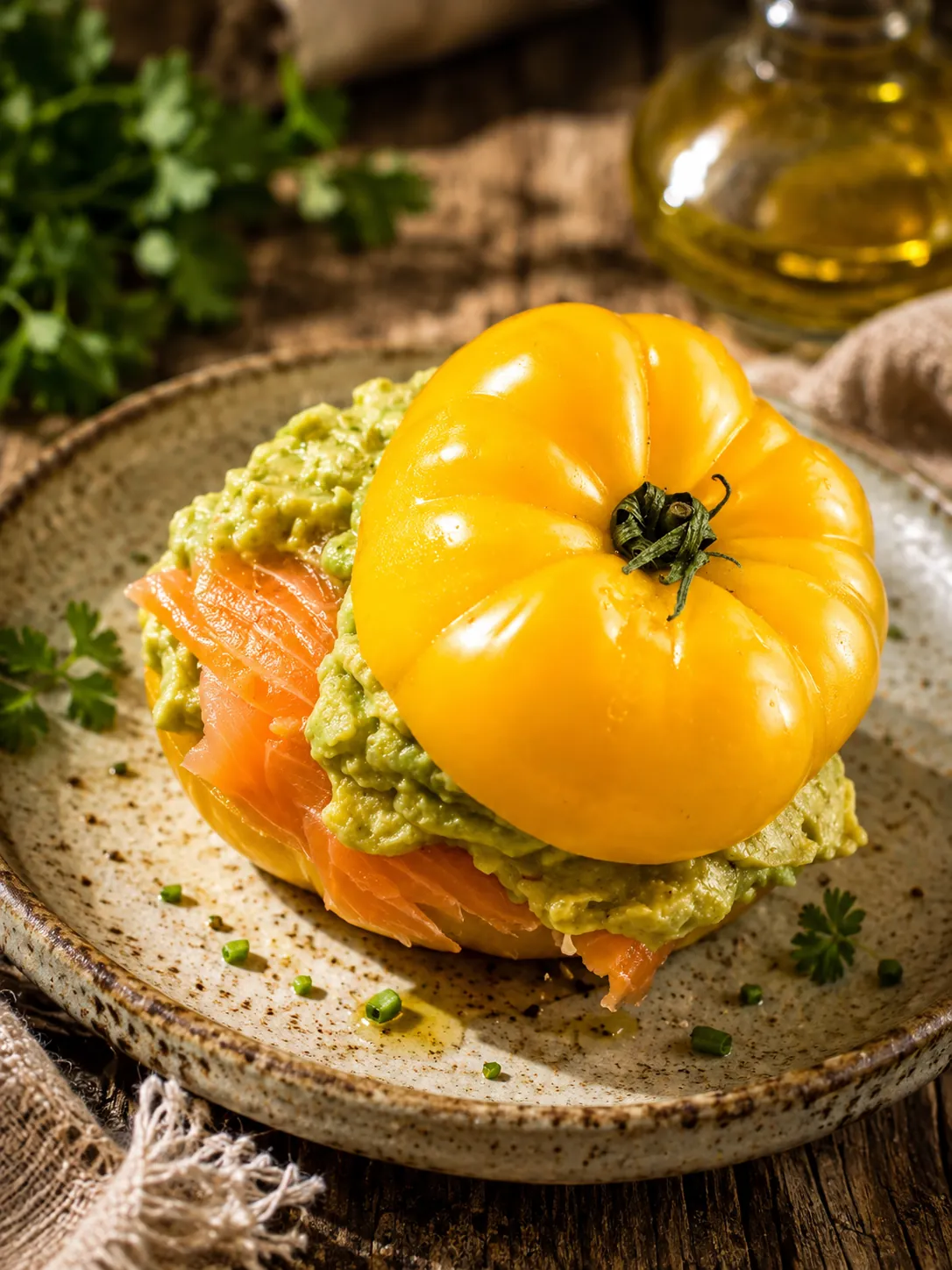 Les tomates farcies froides, recette minceur de Laurence Perchard