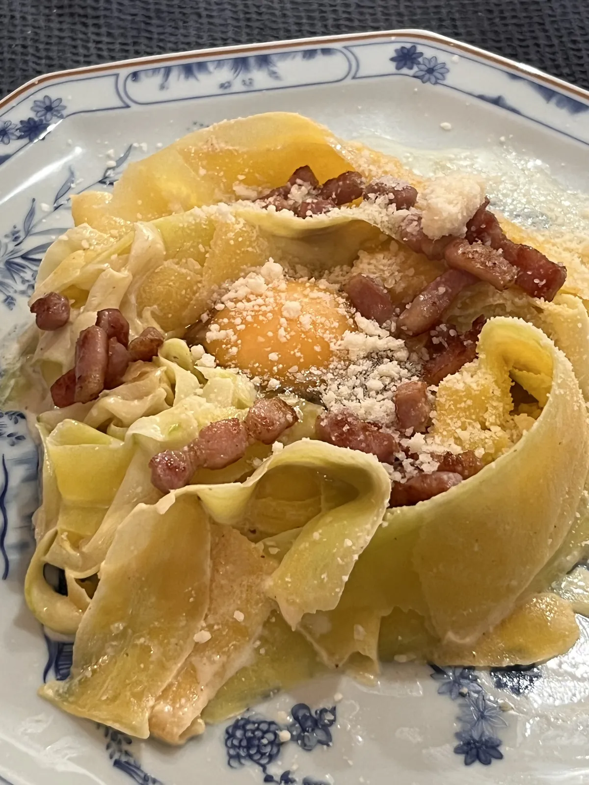 Tagliatelles de courgettes à la carbonara, recette minceur de Laurence