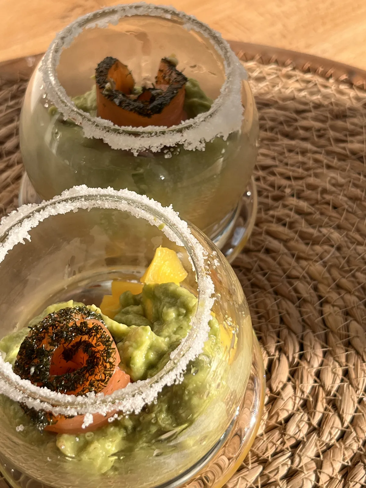 Verrines saumon avocat mangue, recette minceur de Laurence